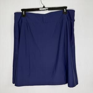 ModLi Swim Skirt Womens 2X Blue Knee Length Built In Brief Lined Stretch NEW